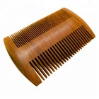 Private logo Custom Beard Dual-sided Pure Wooden Beard Comb