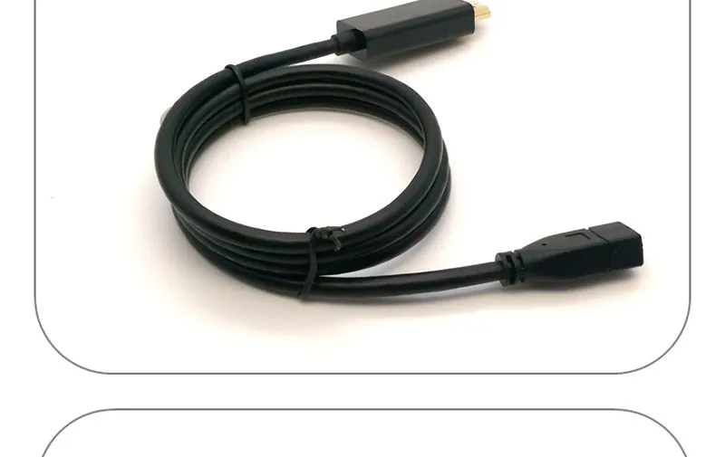 Customized Golden Mini Displayport female to HDMI male adapter cable in black - ANKUX Tech Co., Ltd