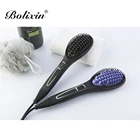 Salon fast heated electric ceramic hair straightener brush