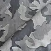 2018 new light gray 233gsm CVC 50%cotton 50%polyester French terry camouflage jacquard knit fabric for garments clothing