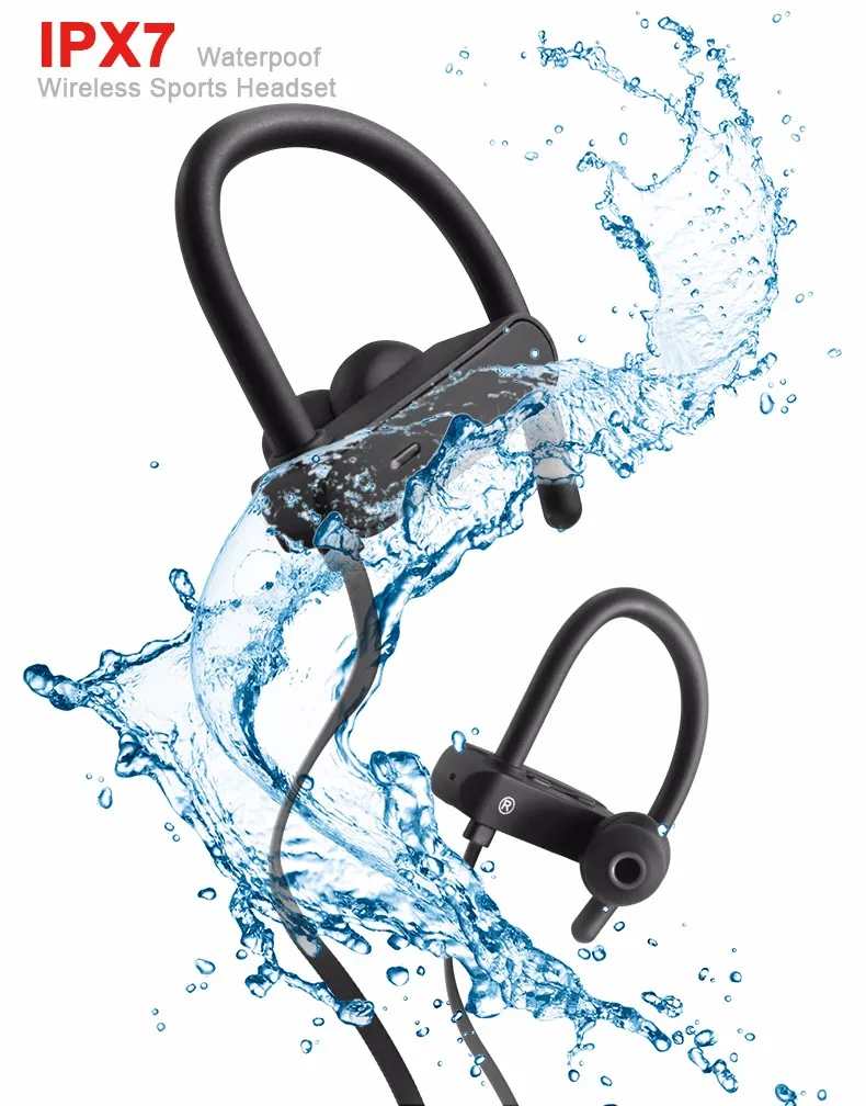 2018 amazon hot sales bluetooth 4.0 hands free wireless headset earphone bass for sport RU10 - ANKUX.COM
