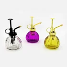 200ml clear colorful glass flower plant watering sprayer bottle with 33mm hand push dispenser pump