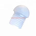 Customized male thread silicone rubber clear tube inserts