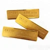 Custom gold plated etched name tag company name badge