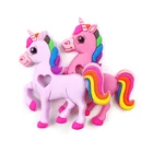 New Silicone Teether Baby Molars Chewable Unicorn Teether Stereo Animal Colorful Necklace Teether