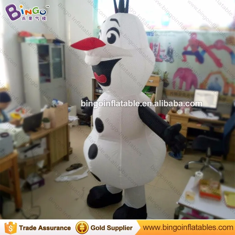 Móvil inflable congelados muñeco de nieve de la Olaf traje para adultos con ventilador