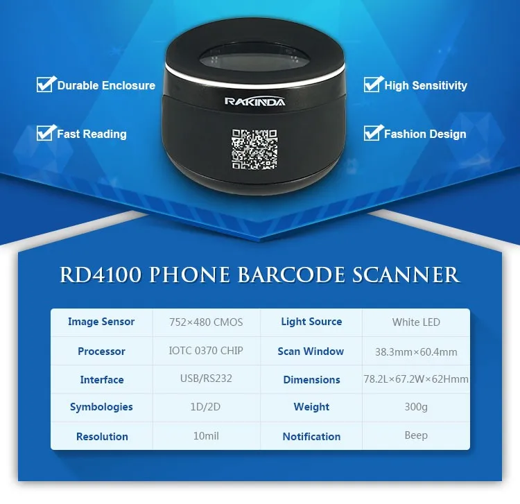 Handheld Android 1D 2D Barcode Scanner PDA with Large Screen