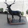 High quality large outdoor bronze elk statue metal craft moose sculpture for garden
