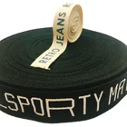 Custom design silk printed cotton webbing tape,herringbone tape for garments