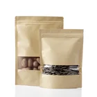 Recyclable kraft paper zipper seal food packaging bags