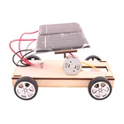 DIY Educational Wooden Puzzle Solar toy car for kids
