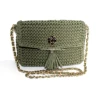 Source factory wholesale custom T shirt yarn handbag, hand crochet crossbody bags, knitting backpack tote bag, rope clutch