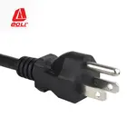 AL-022 UL approval black AC power cord cable with 3 pin power plug