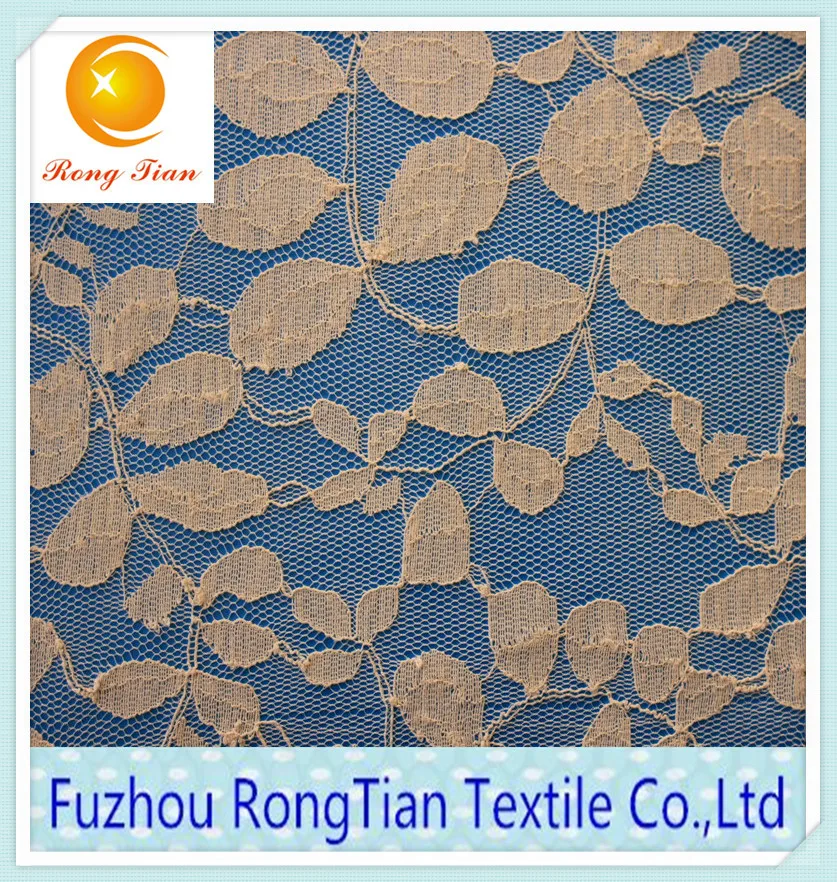 A new design leaves pattern cotton lace fabric for decorative
