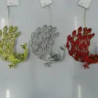 Plastic Glitter Peacock Christmas Ornaments Holiday Party Decorations Christmas Tree Hanging Decoration
