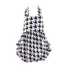 2017 New arrival kids print houndstooth romper toddler girls ruffle clothing sleeveless baby onesie