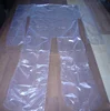 clear plastic saunat suit full body cuffs and ankles are closed