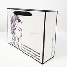 YJPB-118-Customized slogan square bottom clothing garment art paper gift bag