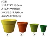 Round new biodegradable bamboo fiber plant flower pot