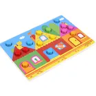 QS colorful Kids Educational Toy 3d wooden puzzle child toy wooden toy