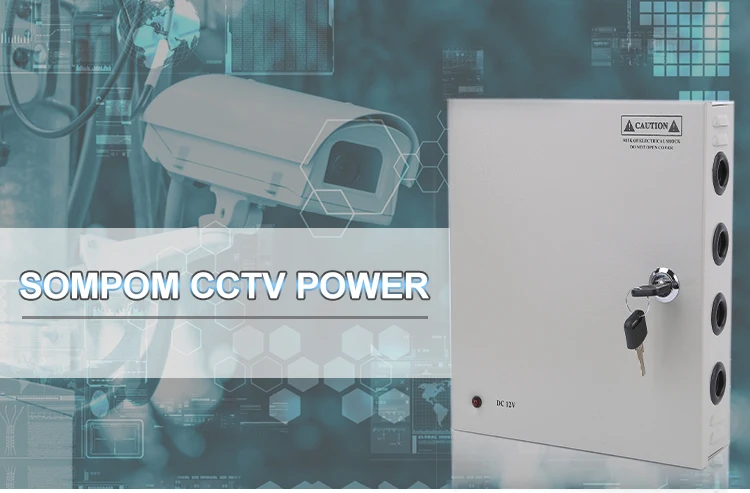 Sompom 9 Outputs S-60-12 CCTV 12v 5a cctv power supply