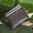 Wallet Hiram Beron Italian Leather Credit Card Wallet Brown