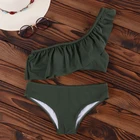 Summer Style Women's Bikini Set New One Shoulder Swimwear Beach Low Waist Swimsuit