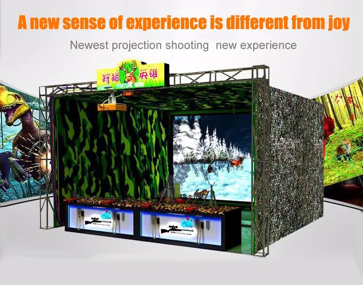 Qingfeng 2017 indoor coin operated Hunting Shooting Hero 4 Players Simulator arcade video Game Machine