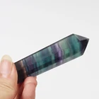 Wholesale natural rainbow fluorite carved crystal fluorite Double cusp points