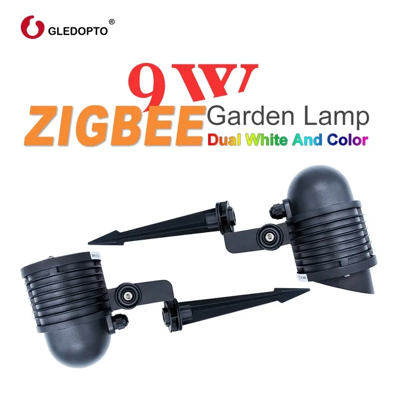Smart Lighting Control Ip65 Waterproof 100-240vac 12w Rgb Color Dual White Led Garden Spike Flood Lamp Zigbee Outdoor Light - ANKUX.COM