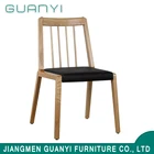nordic modern new design black pu leather high dining room chairs solid wood