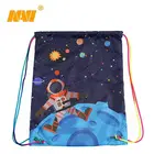 Cute 100% Polyester waterproof sublimation printing for Kids Drawstring Bag beach, school