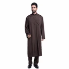 Factory outlet islamic abaya high quality man robe europe solid color loose thobe 2019 new man clothing