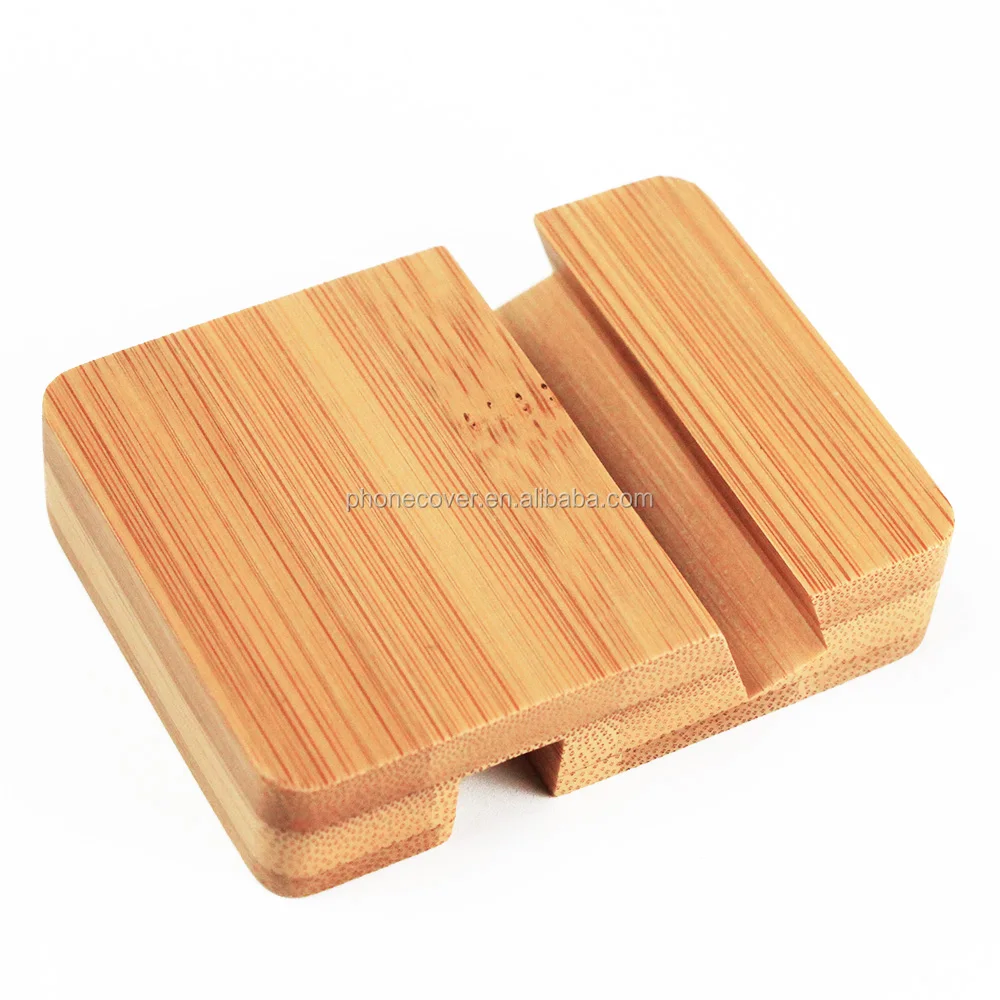 custom logo wooden bamboo holder universal portable mini tablet