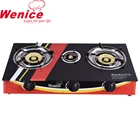 three burner gas stove glass top of wok burner gas stove