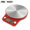 Red Digital Kitchen Food Scale 5Kg Private Label Weighs Grams Scale With Tare Function
