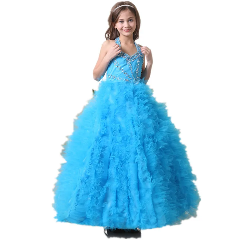 2015-new-style-Good-girl-clothes-halter-sleeveless-blue-neck-hem-decoration-special-girl-children-s