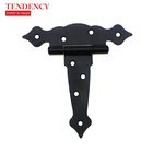 T Hinges Decorative 5" Heavy Duty Strap Hinge Shed Door Colonial Style Decorative Storage Building Garage Barn Door