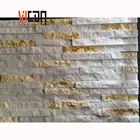 Classic white marble yellow stone mixed marble culture stone wall panel