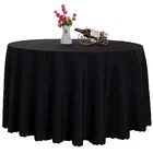 Factory provide custom size table clothes for events polyester black plain table cloth