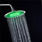 HB-52 Top wall mount spray shower head with LED light color changing by temp