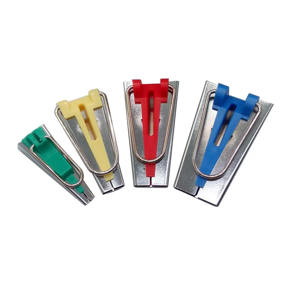 Set of 4 Fabric Bias Tape Maker Binding Tool Sewing Quilting 6mm 12mm 18mm 25mm new arrival