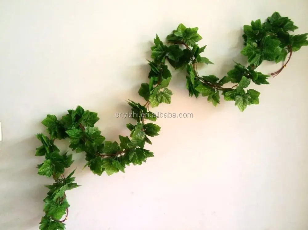 装飾的な人工ラタンのプラスチックyzp000099長い吊りつる植物の葉仕入れ・メーカー・工場