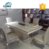 8 Seater Marble Base Dining Table Design For Home Use