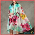 100% Cotton Custom Digital Printing Wide Pashmina Shawl