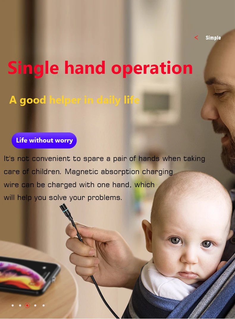 Magnetic suction data line 3 In 1 USB line 360 Degree Blind Suction Mobile Phone Charging Cable - ANKUX.COM
