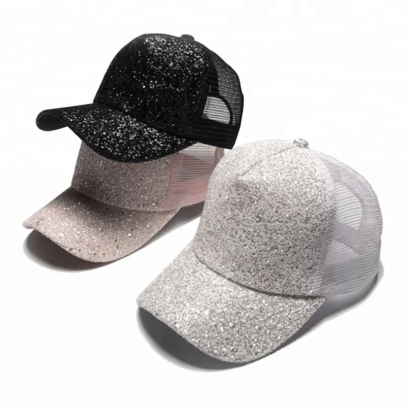 glitter baseball hats