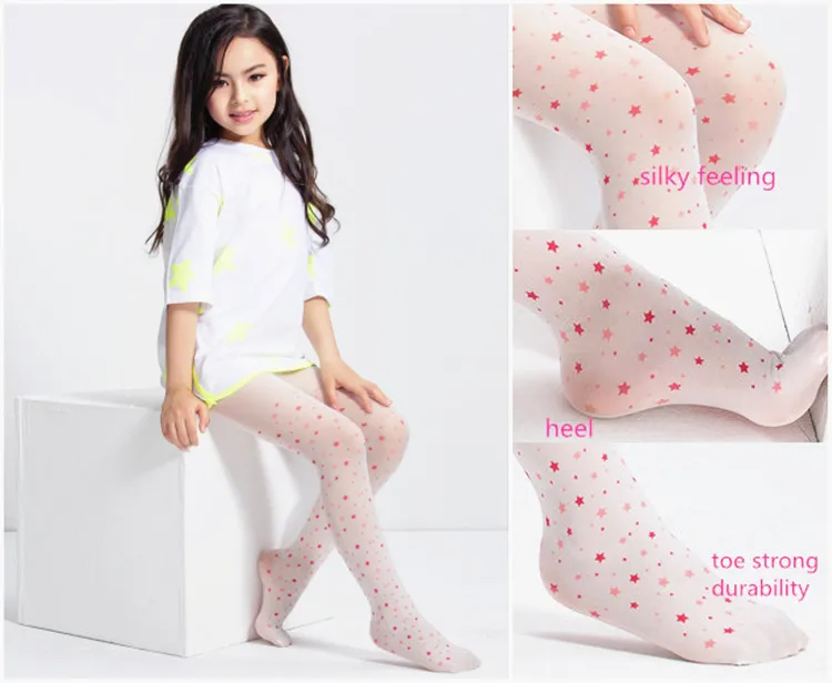Children Girl In Transparent Tights Bulk Wholesale Ultra Sheer School