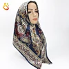 Foreign Trade Hot Sale Color Satin Print Satin Paisley Silk Scarf Cashew Muslim Scarf