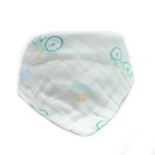 2018 Wholesale drool bibs set Sublimation Blank white ruffle cotton 4 Layers Bandana Baby Bibs